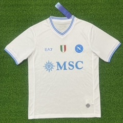 (S-4XL) 25-26 Champions League Version Napoli Away White Thailand Soccer Jersey -403