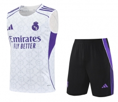 2025-2026 Real Madrid White Thailand Training Soccer Vest Uniform-418