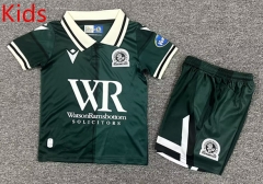 25-26 Blackburn Rovers Away Green Kids/Youth Soccer Uniform-7809