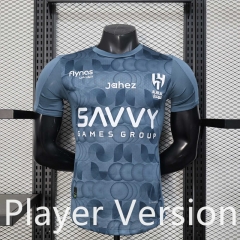 Player Version 2025-2026 Al Hilal SFC 2nd Away Gray&Blue Thailand Soccer Jersey AAA-888