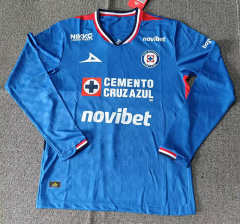 (S-4XL) 25-26 Cruz Azul Blue LS Thailand Soccer Jersey AAA-512