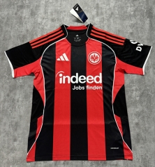 (S-4XL) 2025-2026 Eintracht Frankfurt Home Red&Black Stripes Thailand Soccer Jersey AAA-4506