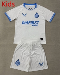 25-26 Club Brugge Away White Kids/Youth Soccer Uniform-AY