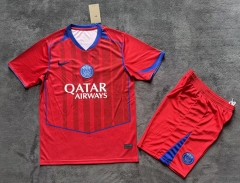 2025-26 Paris SG 2nd Away Red Soccer Uniform-2483