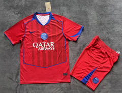 2025-26 Paris SG 2nd Away Red Soccer Uniform-2483