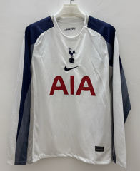 (S-3XL) 2025-2026 Tottenham Hotspur Home White LS Thailand Soccer Jersey AAA-9268