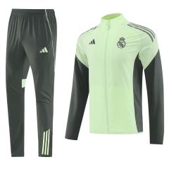 25-26 Real Madrid Light Green Thailand Soccer Coat Uniform-LH