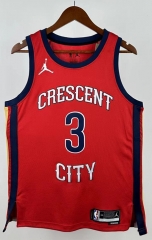 Jordan Limited Version New Orleans Pelicans Red #3 NBA Jersey-311