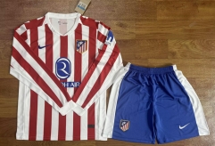 2025-2026 Atletico Madrid Home Red&White LS Soccer Uniform-709