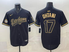 (Logo 6) 5th Generation Los Angeles Dodgers Black&Gold #17 MLB Jersey-0840