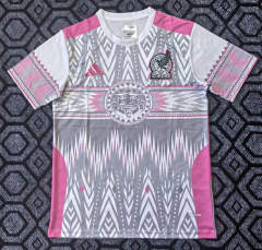 25-26 Special Version Mexico Pink&Gray Thailand Soccer Jersey AAA-7209