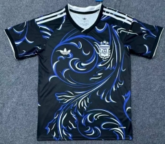 (S-4XL) 26-27 Argentina Away Black Thailand Soccer Jersey AAA-2483