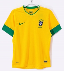 Retro Version 2012-2013 Brazil Home Yellow Thailand Soccer Jersey AAA-C1046