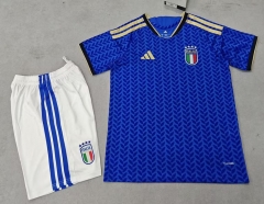 26-27 Italy Home Blue Soccer Uniform-718