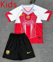 25-26 Special Edition Barcelona Red&White Kids/Youth Soccer Uniform-4247