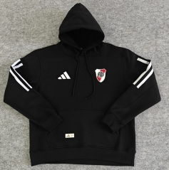 25-26 Player Version River Plate Home Black Thailand Soccer Tracksuit With Hat-LH