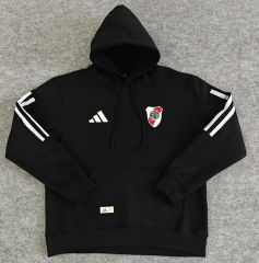 25-26 Player Version River Plate Home Black Thailand Soccer Tracksuit With Hat-LH