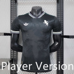 Player Version 2025-2026 Juventus 2nd Away Black Thailand Soccer Jersey AAA-888