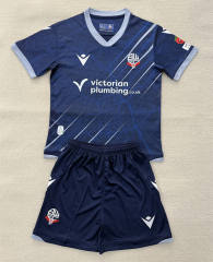 25-26 Bolton Wanderers Football Club Away Blue Soccer Uniform-AY