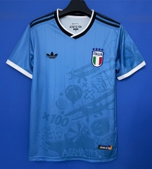 25-26 Game Version Italy Blue Thailand Soccer Jersey AAA-6486