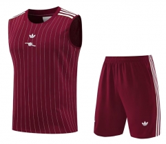 25-26 Arsenal Dark Red Thailand Soccer Vest Uniform-418
