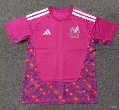 (S-4XL) 25-26 Mexico Goalkeeper Pink Thailand Soccer Jersey AAA-5378