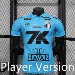 Player Version 25-26 Santos FC Blue Thailand Soccer Jersey AAA-888