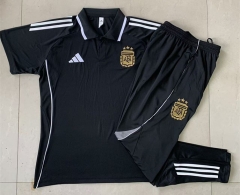 25-26 Argentina Black Thailand Polo Uniform-815