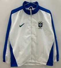 25-26 Brazil White Thailand Soccer Trench Coat-0255