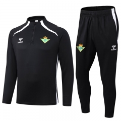 25-26 Real Betis Black Thailand Soccer Tracksuit-411