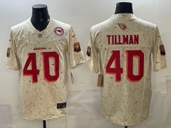 (Logo 1) Retro Version Arizona Cardinals 5 Generations Light Yellow #40 NFL Jersey-0840