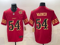 (Logo 6) San Francisco 49ers 5 Generations Red #54 NFL Jersey-0840