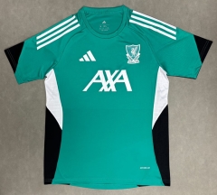 (S-4XL) 25-26 Liverpool Green Thailand Training Soccer Jersey AAA-4728