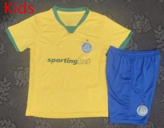 25-26 Palmeiras 2nd Away Yellow Kids/Youth Soccer Uniform-4714