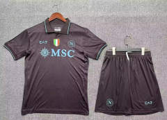 2025-2026 Napoli 2nd Away Black Soccer Uniform-718