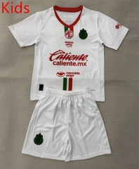 2025-2026 Deportivo Guadalajara Away White Kid/Youth Soccer Unifrom-AY