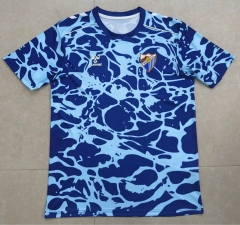(S-4XL) 25-26 Málaga CF Blue Flower point Training Thailand Soccer Jersey AAA-7902