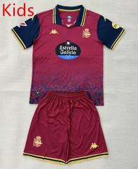 2025-2026 Deportivo La Coruña Away Red Kids/Youth Soccer Uniform-AY