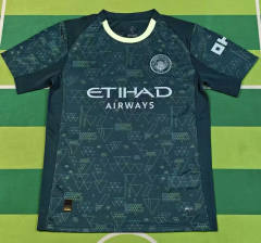 (S-4XL) 25-26 Manchester City 4th Away Dark Green Thailand Soccer Jersey AAA-2390