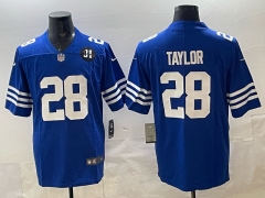 (Logo 2) Indianapolis Colts Blue #28 NFL Jersey-0840