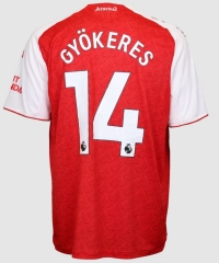 (S-4XL) 2025-2026 Arsenal Home Red (#14 Gyökeres) Thailand Soccer Jersey AAA