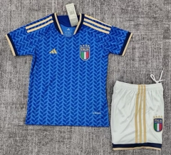 26-27 Italy Home Blue Soccer Uniform-0299
