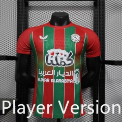 Player Version 25-26 Al-Ettifaq FC Away Red&Green Thailand Soccer Jersey AAA-888