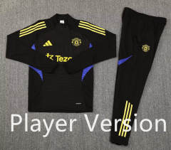 Player Version 25-26 Manchester United Black Thailand Soccer Tracksuit -4627