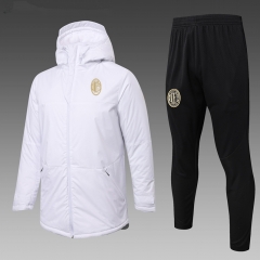 25-26 AC Milan White Thailand Soccer Cotton Coat Uniform With Hat-815