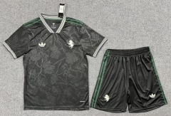 2025-26 Correct Version Juventus 2nd Away Black Soccer Uniform-6748
