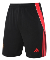 25-26 Manchester United Black Thailand Training Soccer Shorts-418