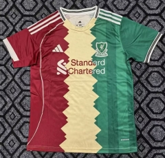 25-26 Liverpool Red&Beige&Green Thailand Training Soccer Jersey AAA-2483