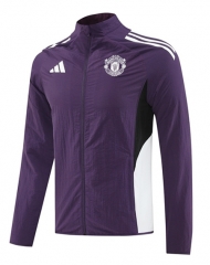 25-26 Manchester United Purple Thailand Soccer Coat-LH
