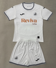25-26 Swansea City Home White Kid/Youth Soccer Uniform-AY